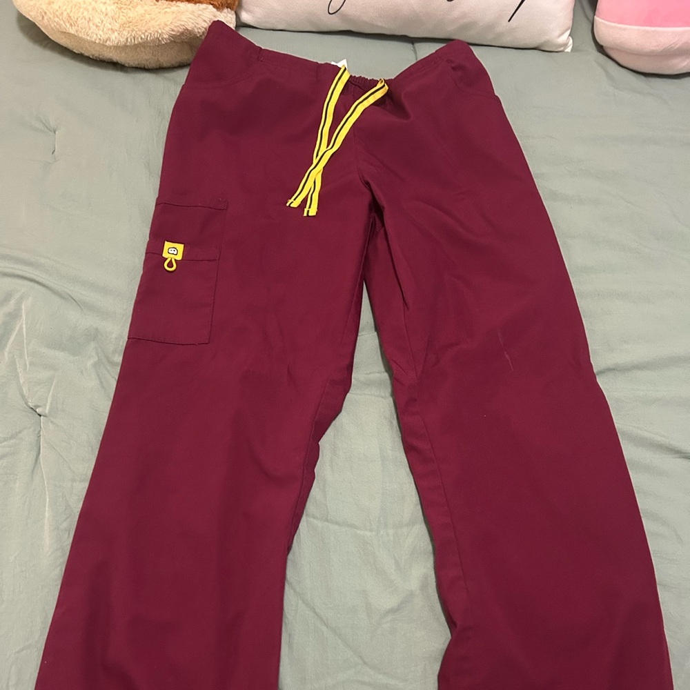 Burgundy Scrub Pants